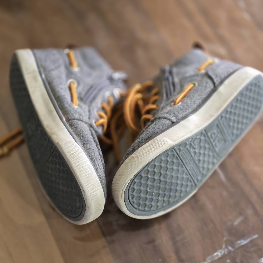 GAP Gray Kids Boots with Orange Laces - Picture 2 of 3